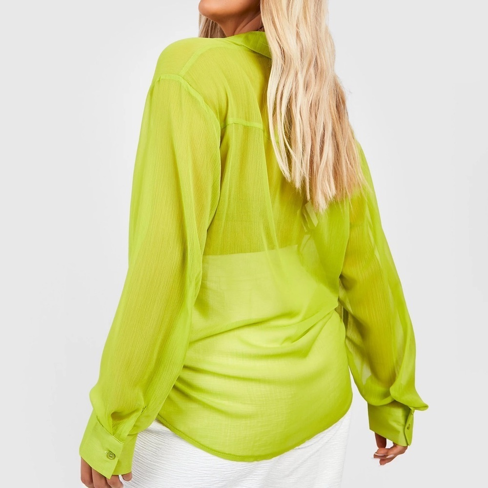 Boohoo Green Blouse Top - Picture 4 of 15